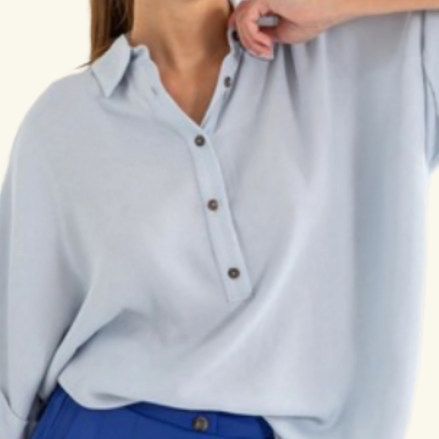 Oversized Half Placket Shirt