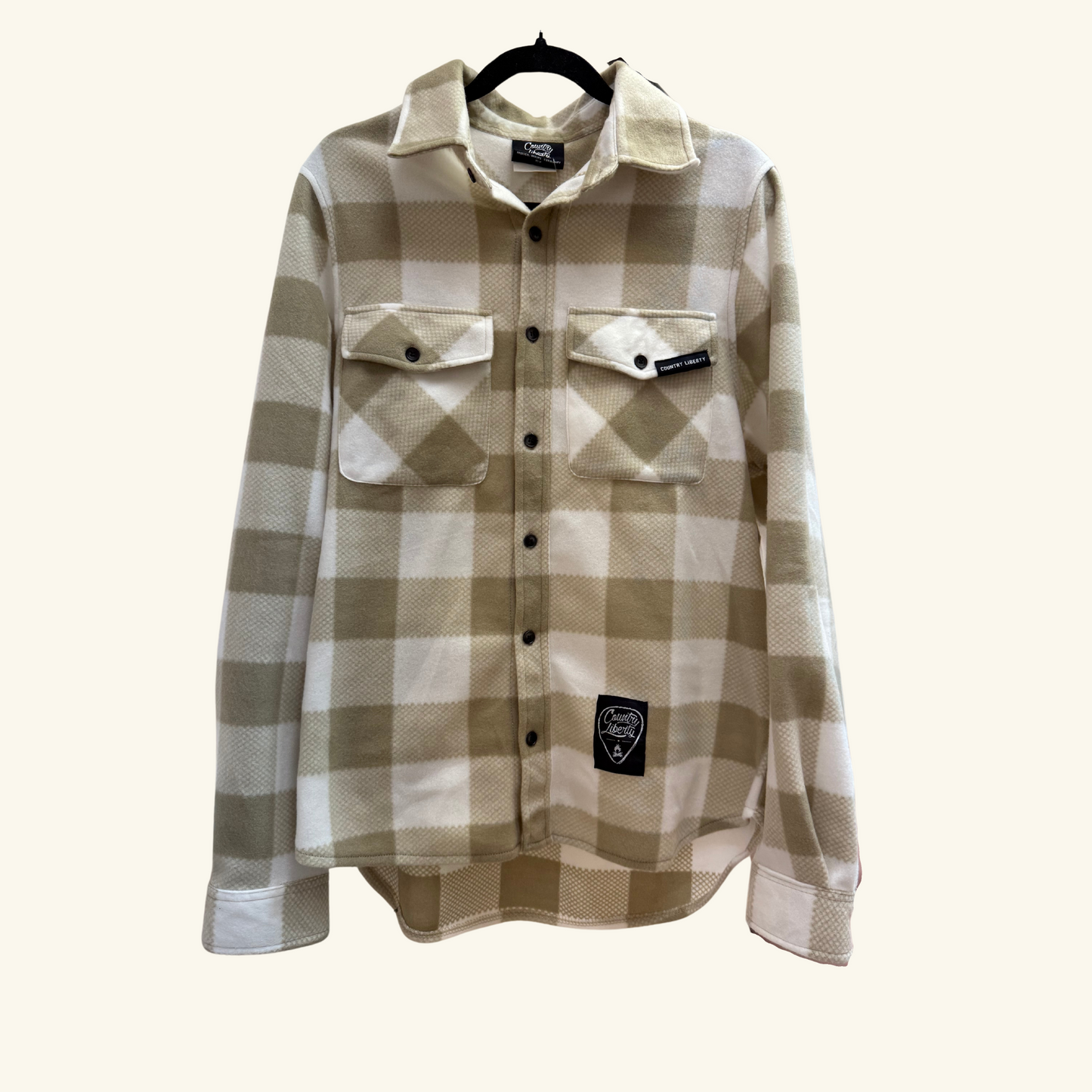 Oxford Tan + White Plaid Fleece