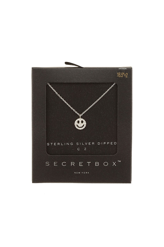 Secretbox - Silver Happy Face Necklace