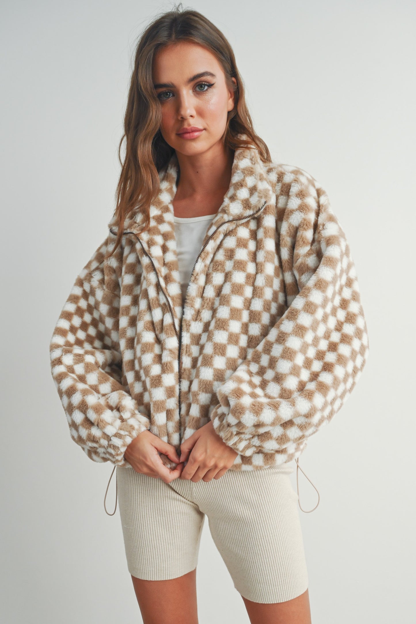 Checker Teddy Jacket