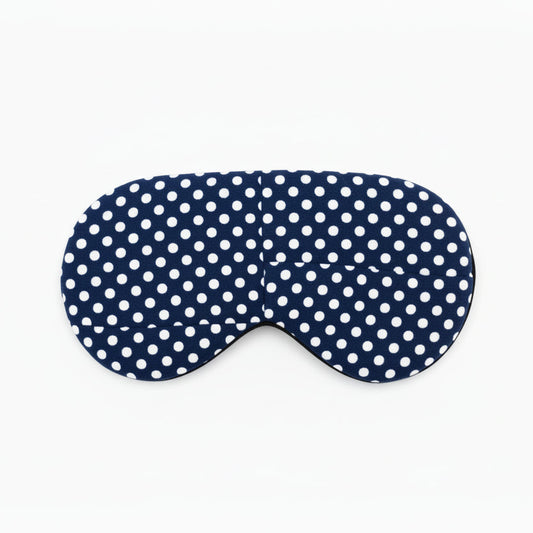 Navy Dream Polka Dot Flax Eye Mask