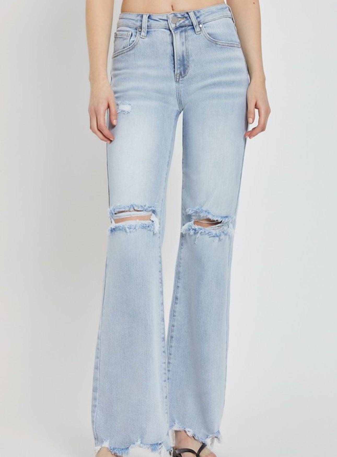 California Vintage Washed High Rise Wide Leg Jeans