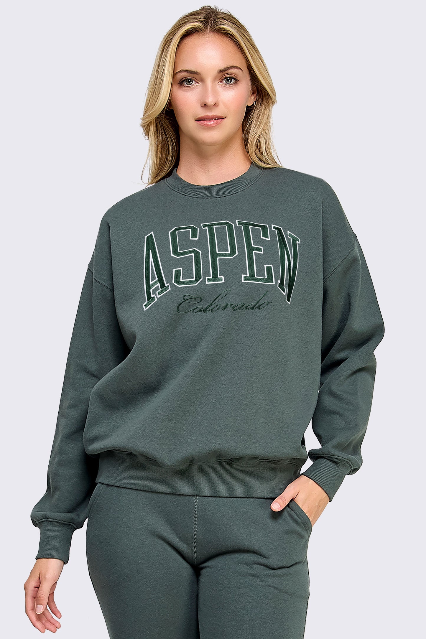 Aspen EMB Relaxed Fleece Sweatshirt