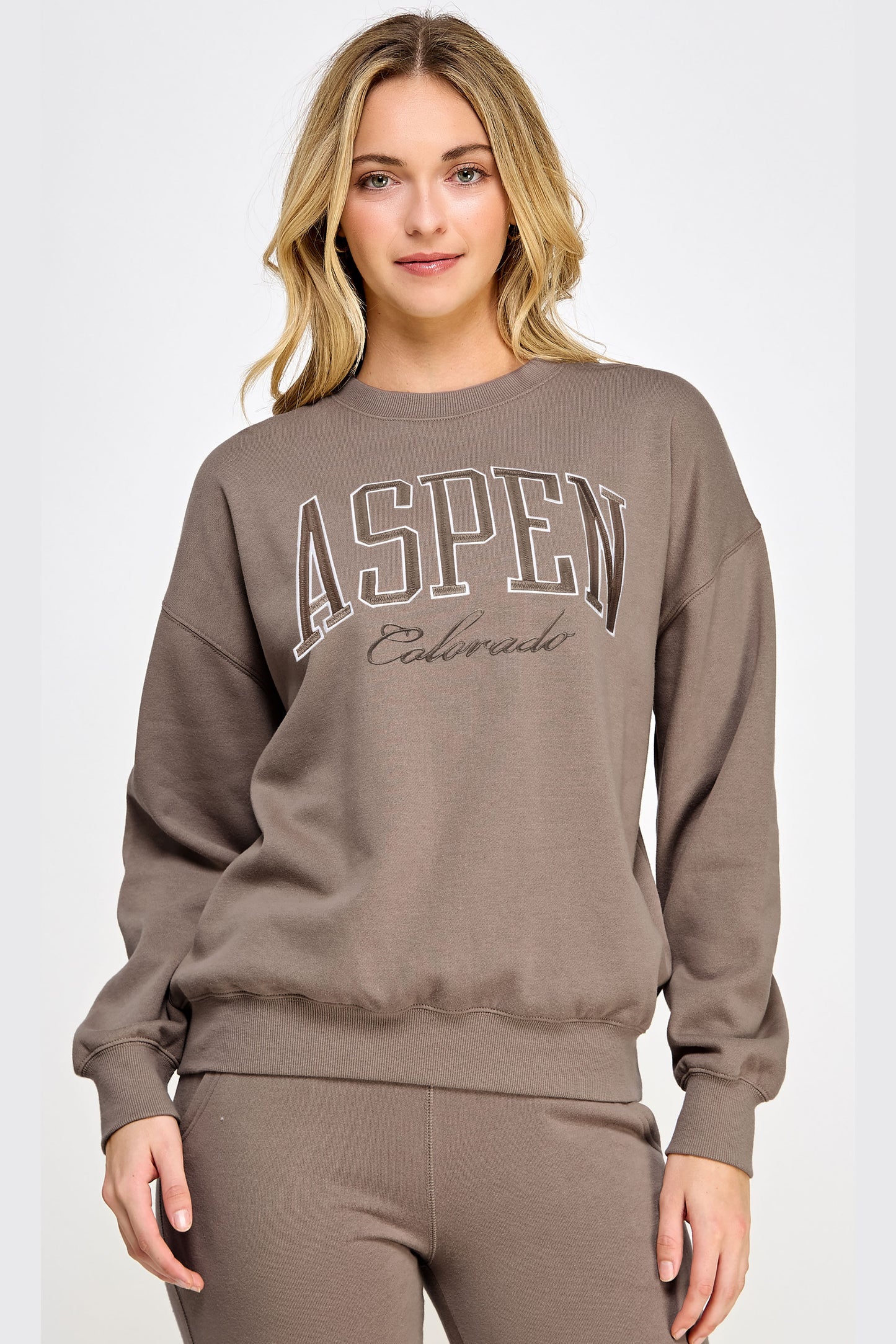 Aspen EMB Relaxed Fleece Sweatshirt