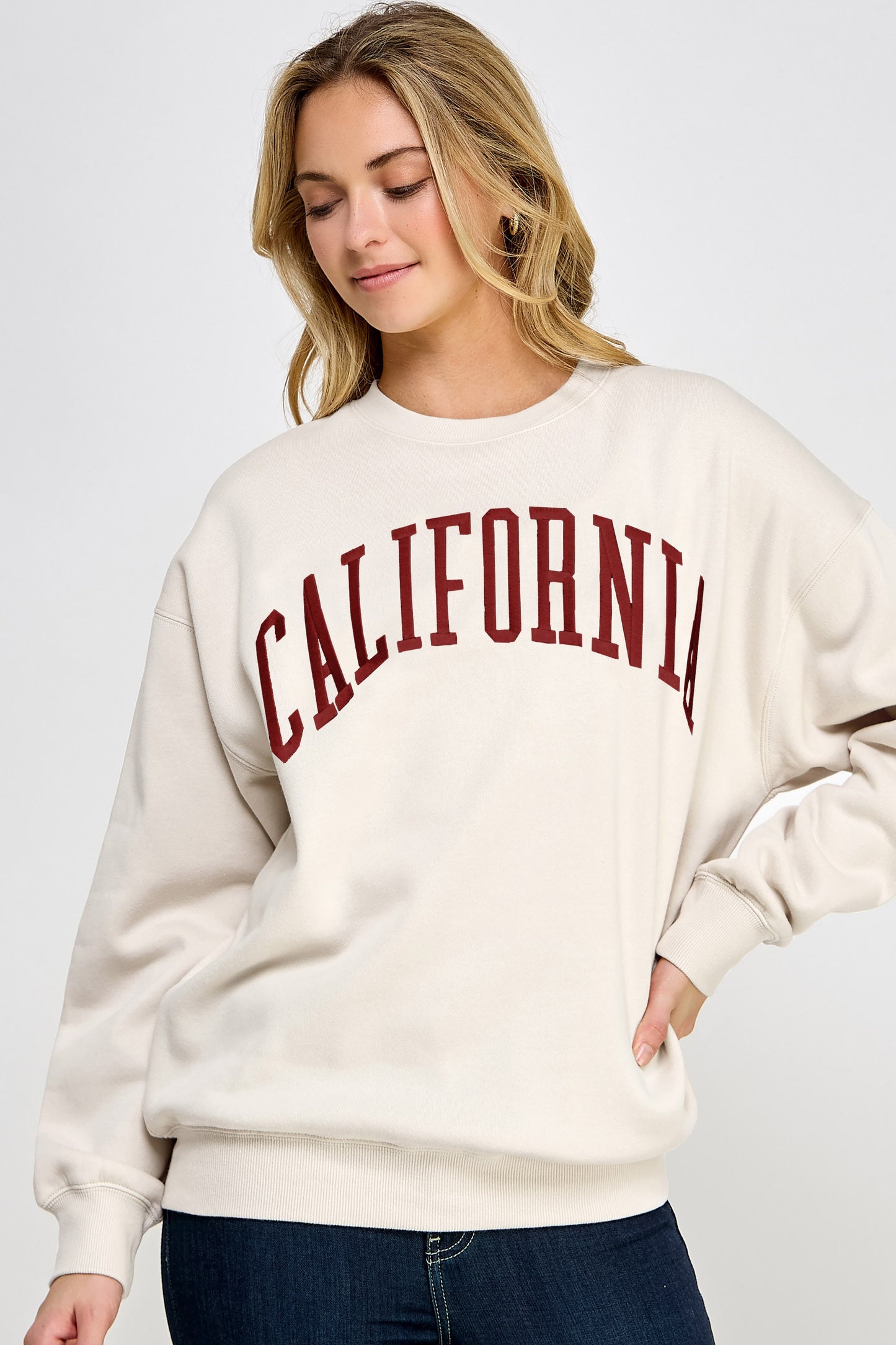 California Fleece Oversized Sweatshirt - EMB