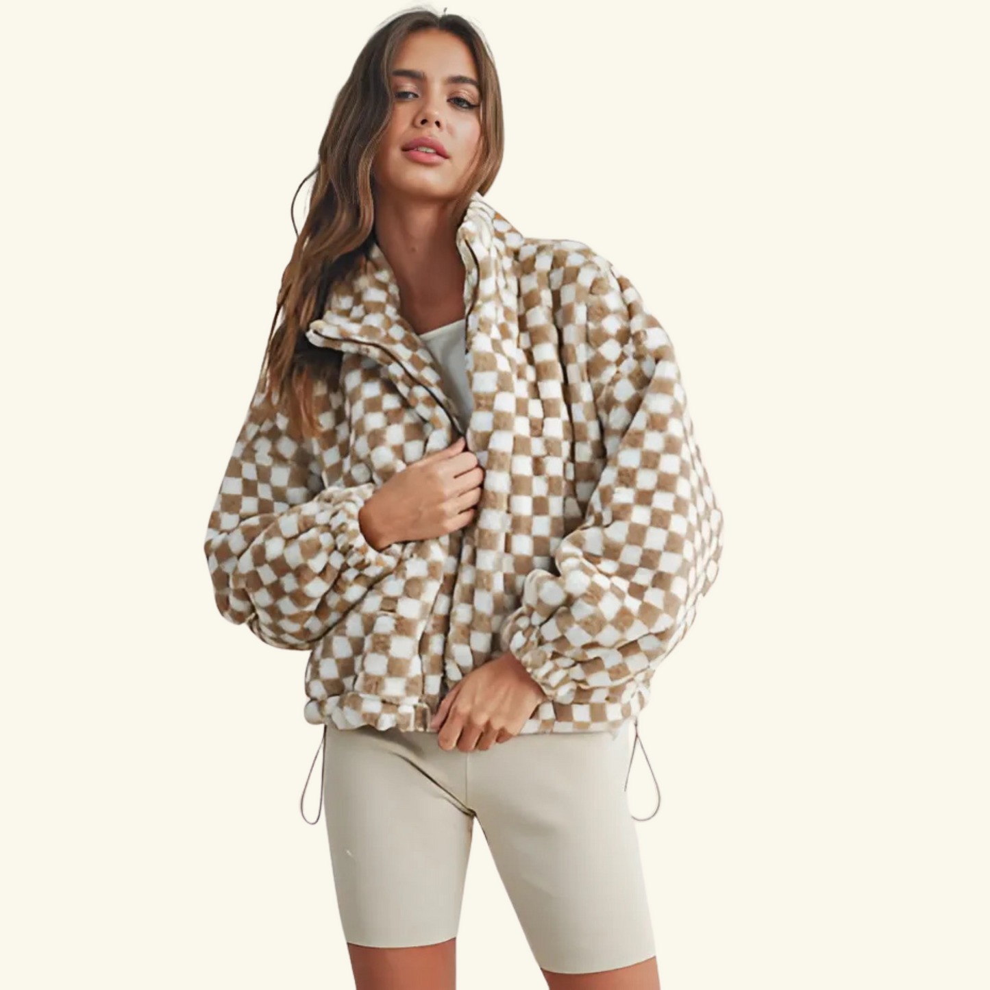 Checker Teddy Jacket