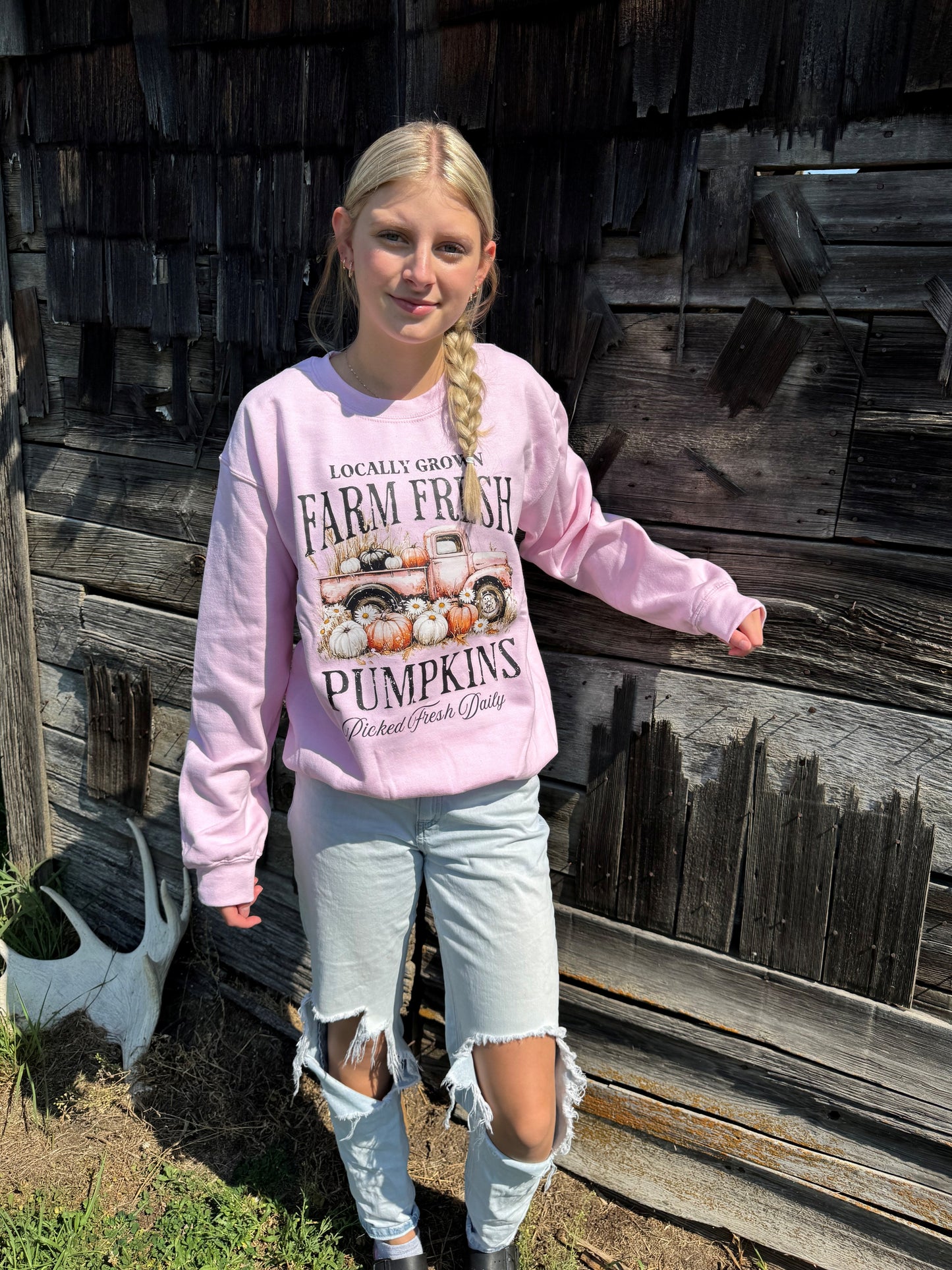 Farm Fresh Pumpkins Graphic Crewneck