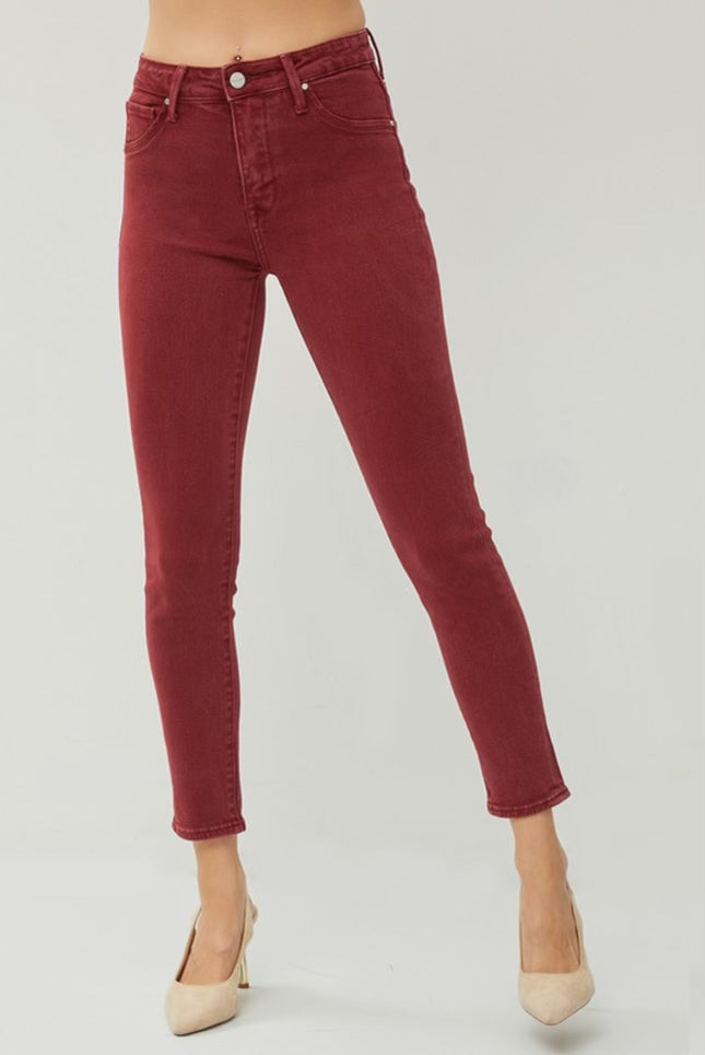 Cranberry Dreams HR Skinny Jeans - Risen