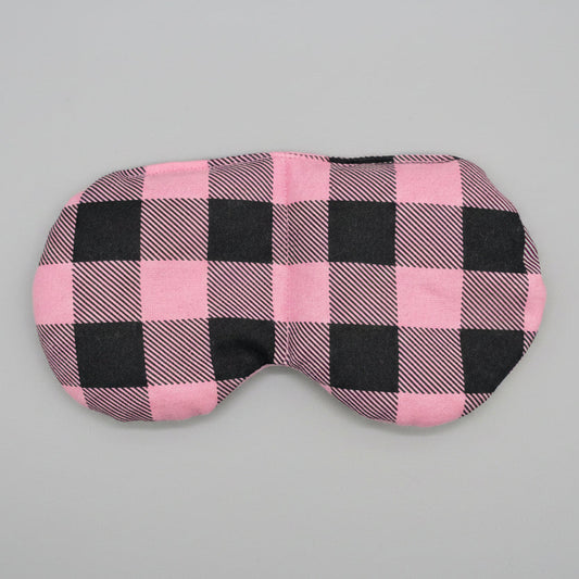 Cotton Candy Check Flax Eye Mask