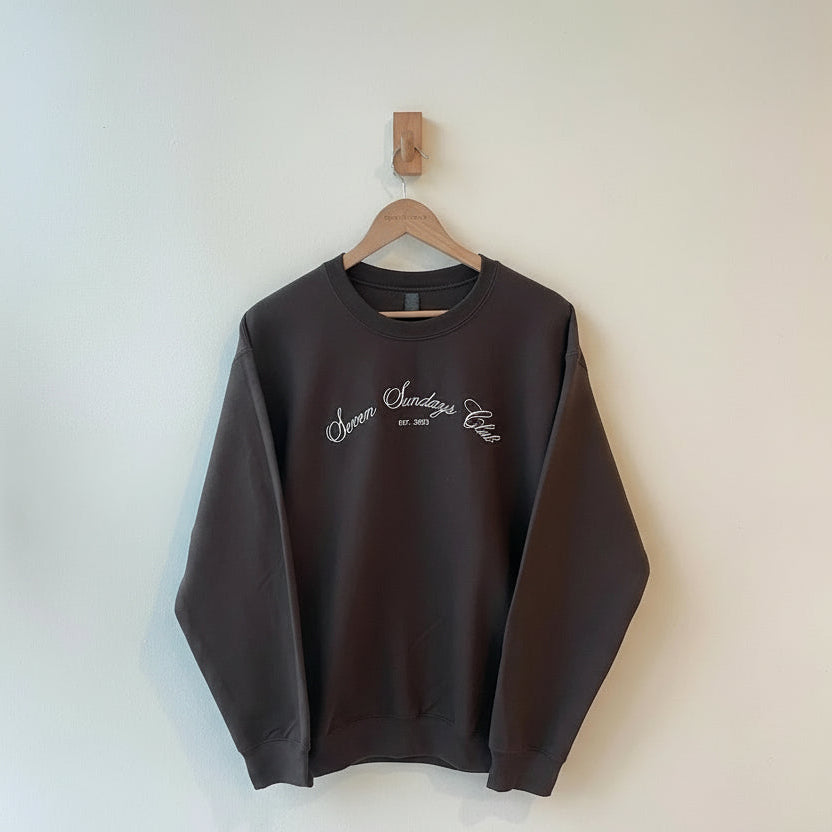 Seven Sundays Crewneck - Cocoa Brown