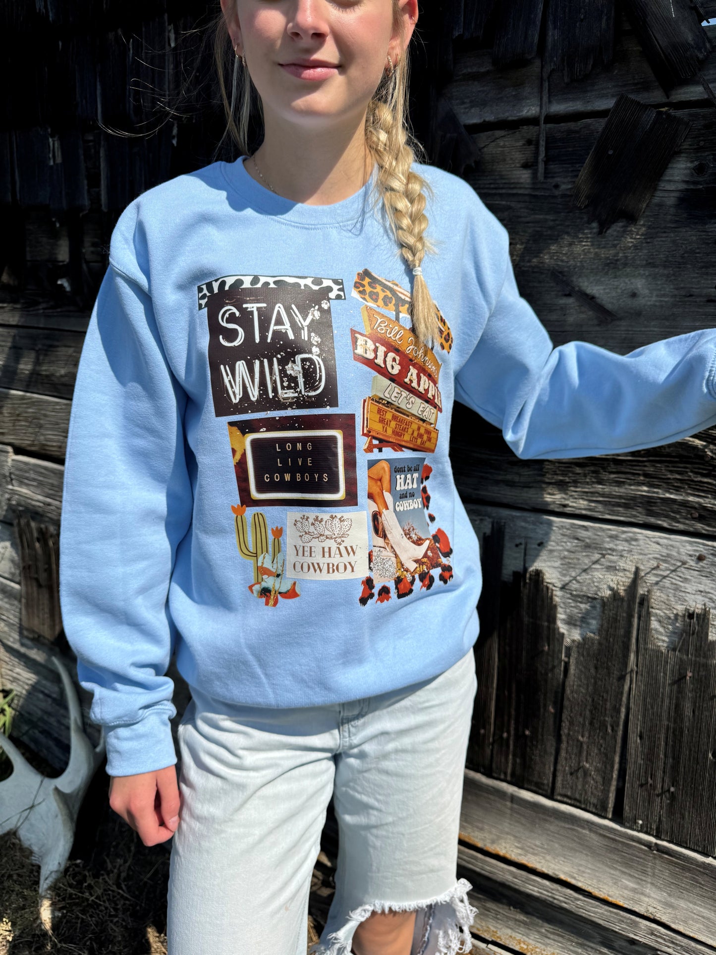Stay Wild & Country Graphic Crewneck