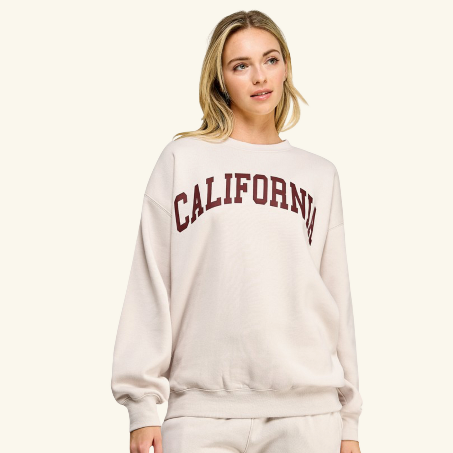 California Fleece Oversized Sweatshirt - EMB