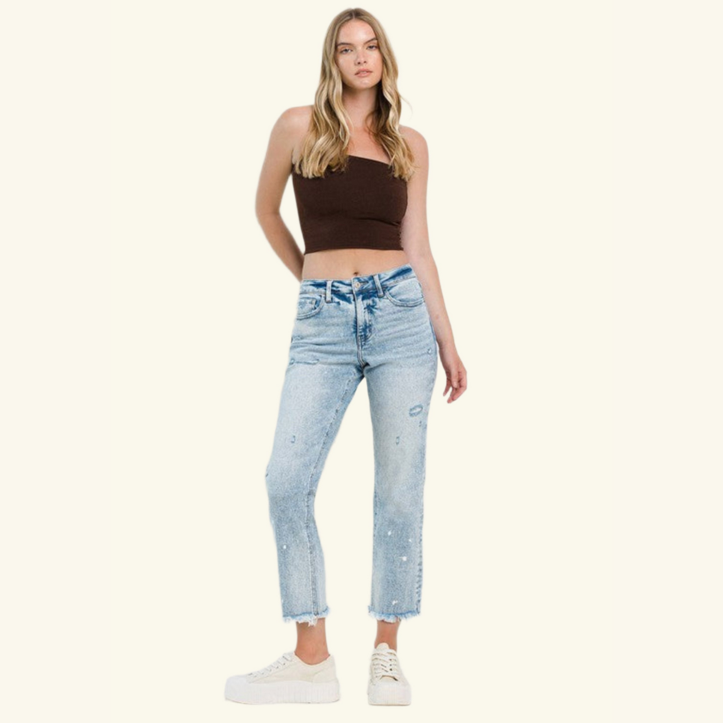 Tummy Control HR Straight Jeans