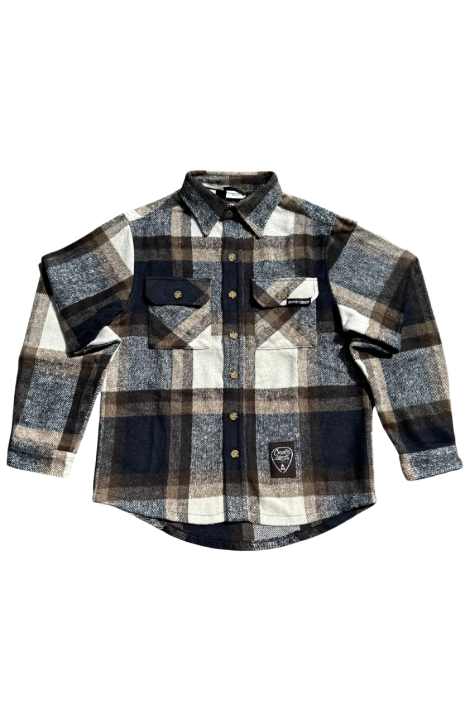 Country Liberty Navy Plaid Shacket