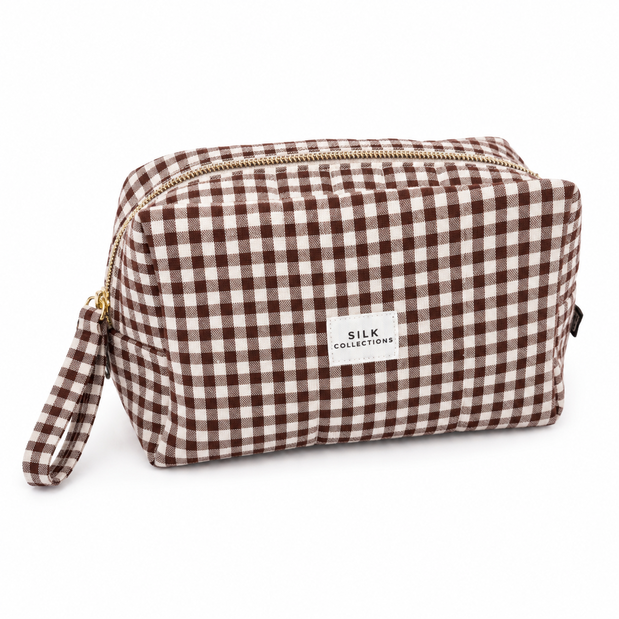 Chocolate Dreams Quilted Cosmetic Bag - Medium