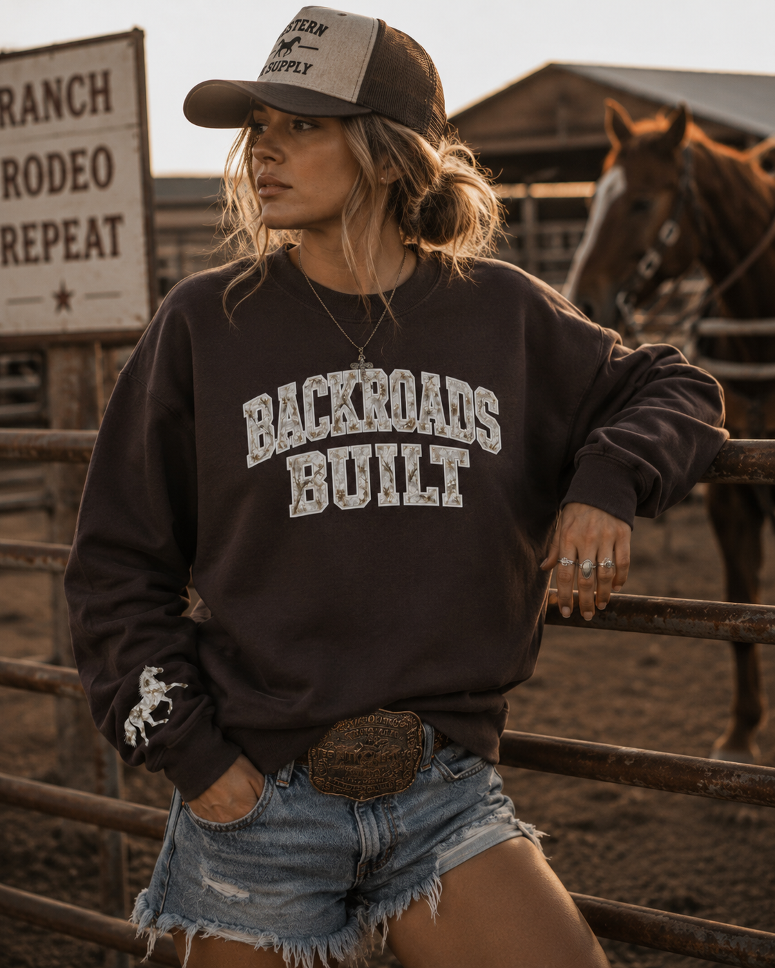 Backroads Built Graphic Crewneck