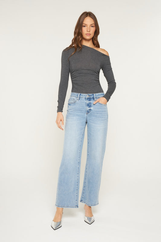 Stonewashed Soul MR Straight Leg Jean