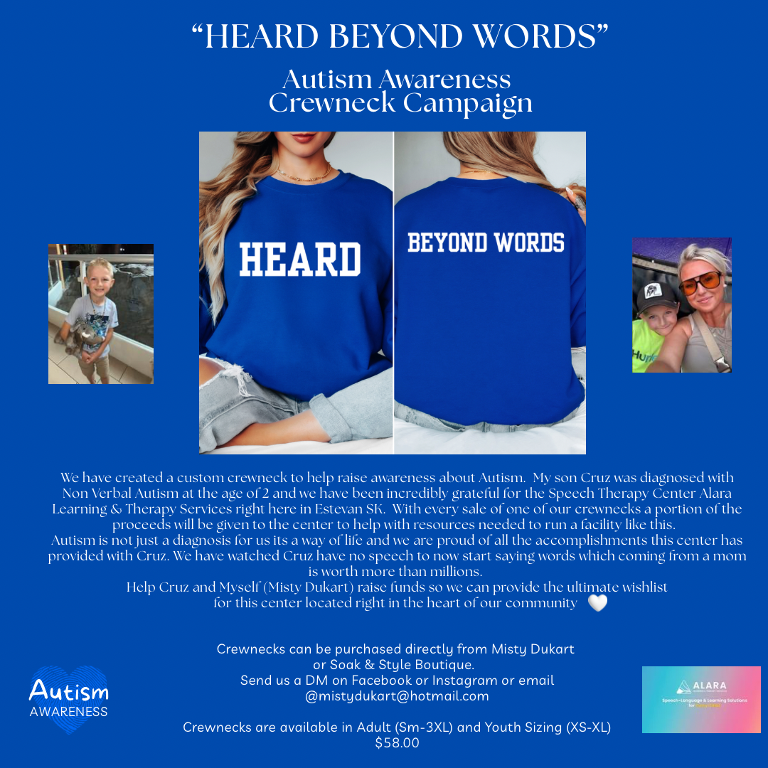 HEARD BEYOND WORDS (Adult) - Autism Awareness Crewneck