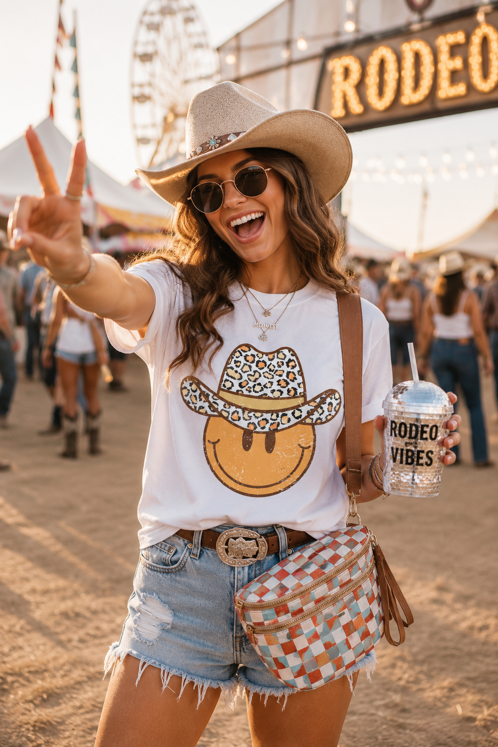 Wild West Happy Face Graphic Tee (Pre-Order Item)