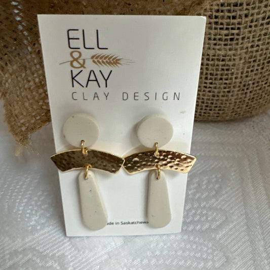 Ell and Kay Clay Designs - Moon Drop Earrings