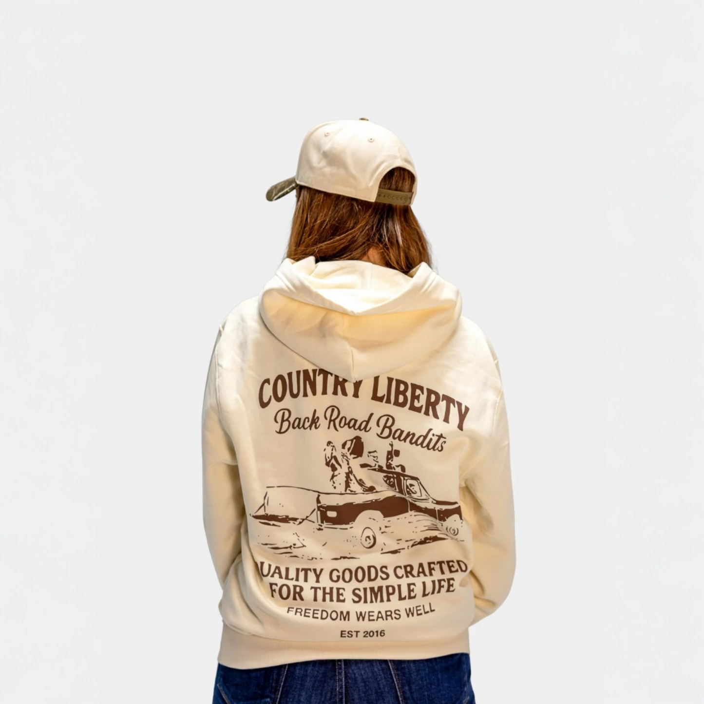Country Liberty Natural Backroad Bandits Hoodie