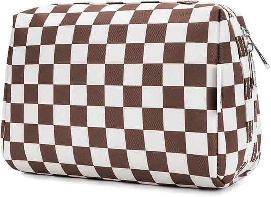 Chestnut Checker Cosmetic Bag