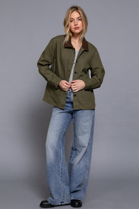 Work Line Corduroy Collar Twill Jacket