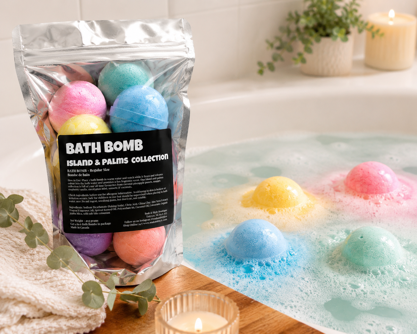 Island & Palms Bath Bomb Collection