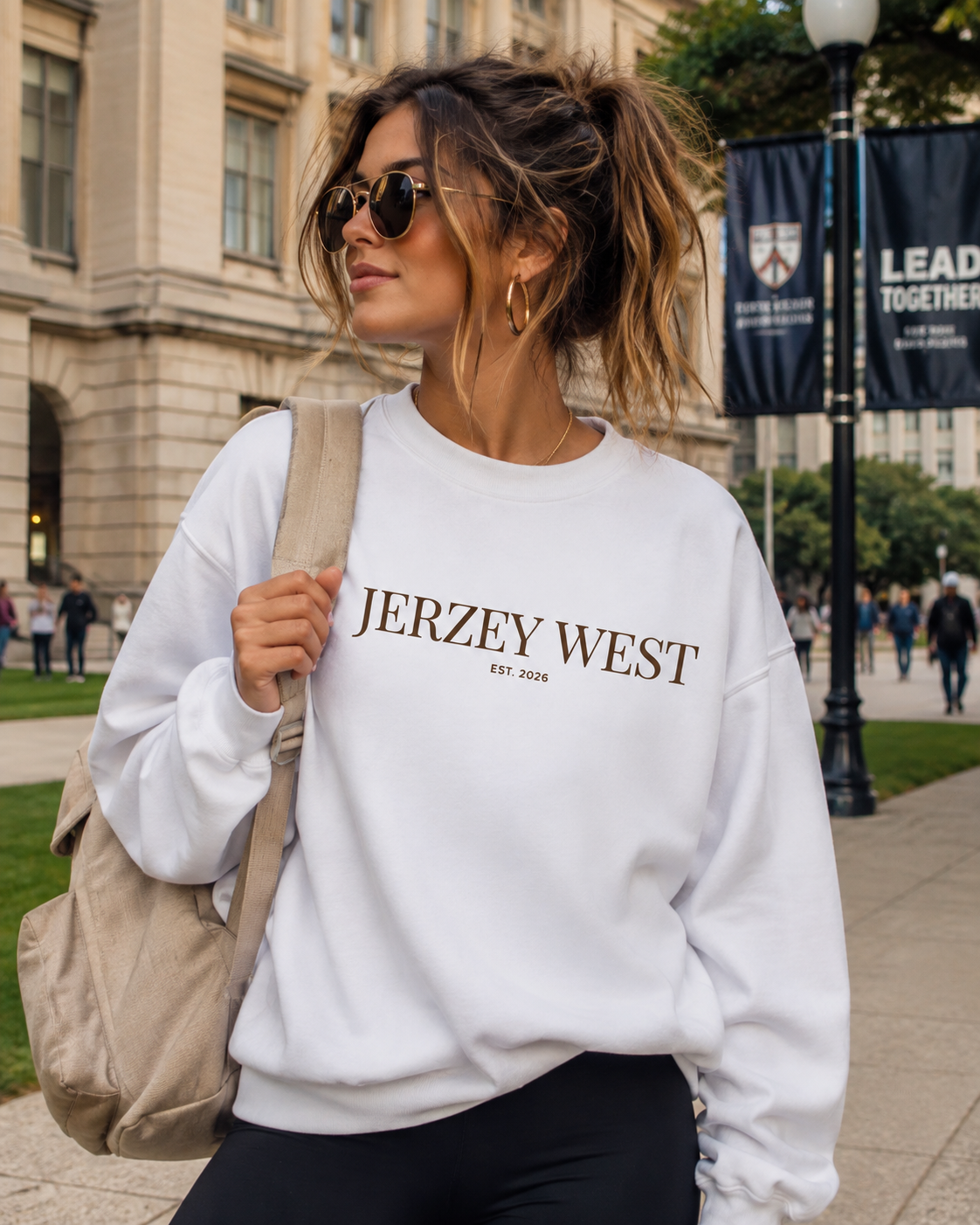 Jerzey West Graphic Crewneck - White
