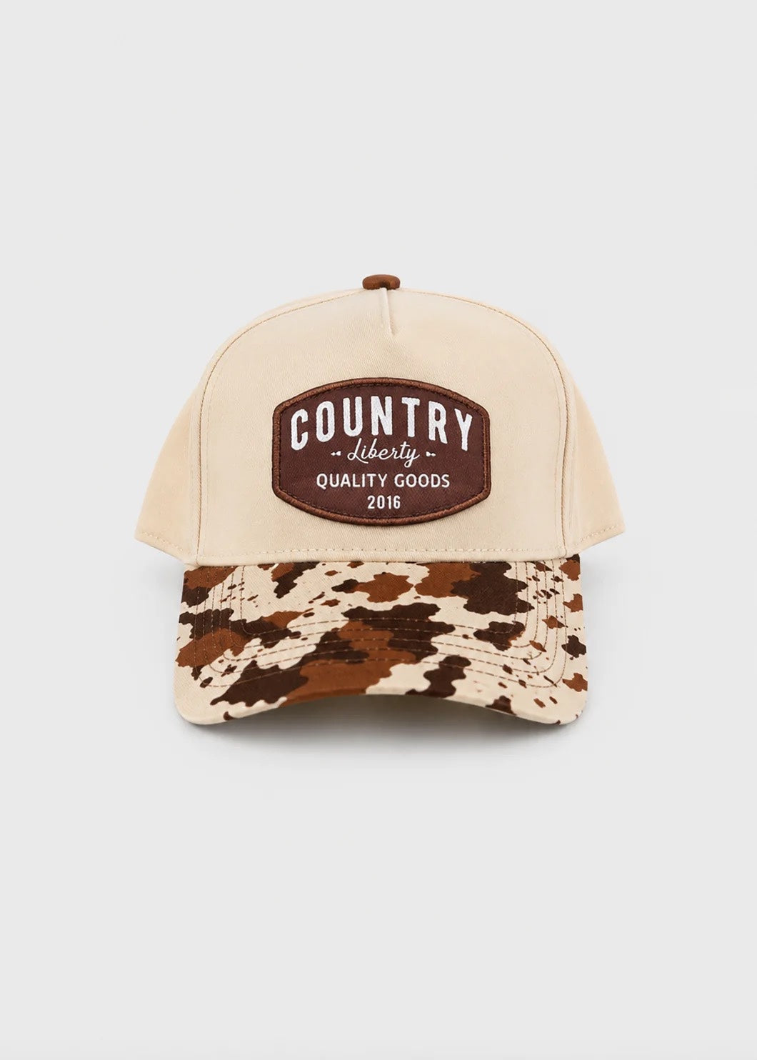 Country Liberty Natural Cowprint Backroad Hat