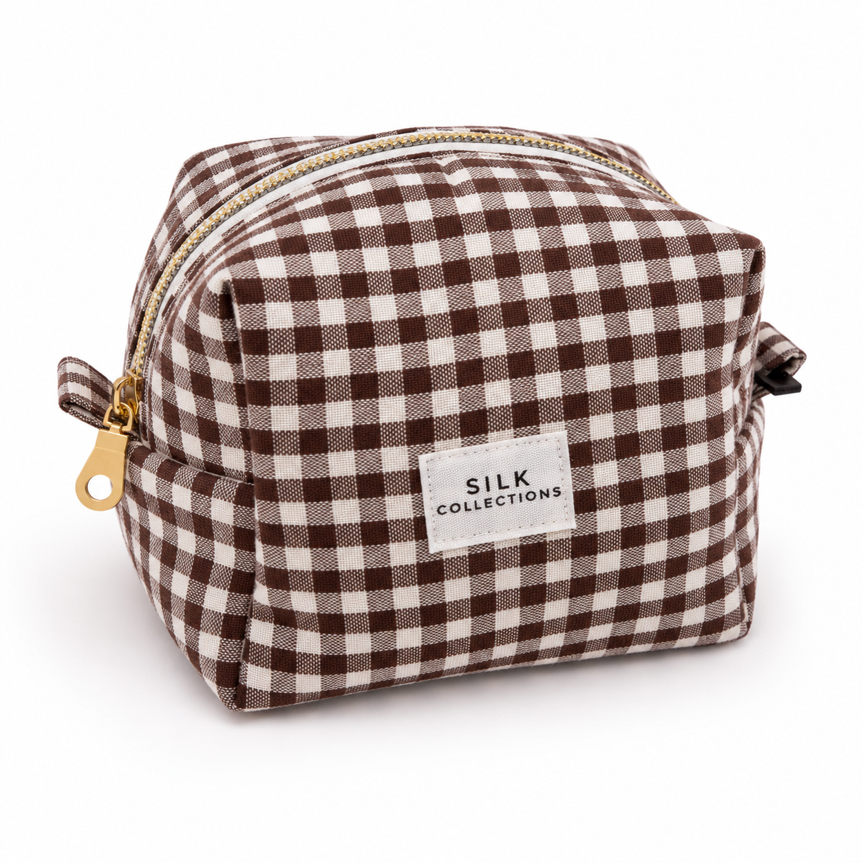Chocolate Dreams Quilted Cosmetic Bag - Small