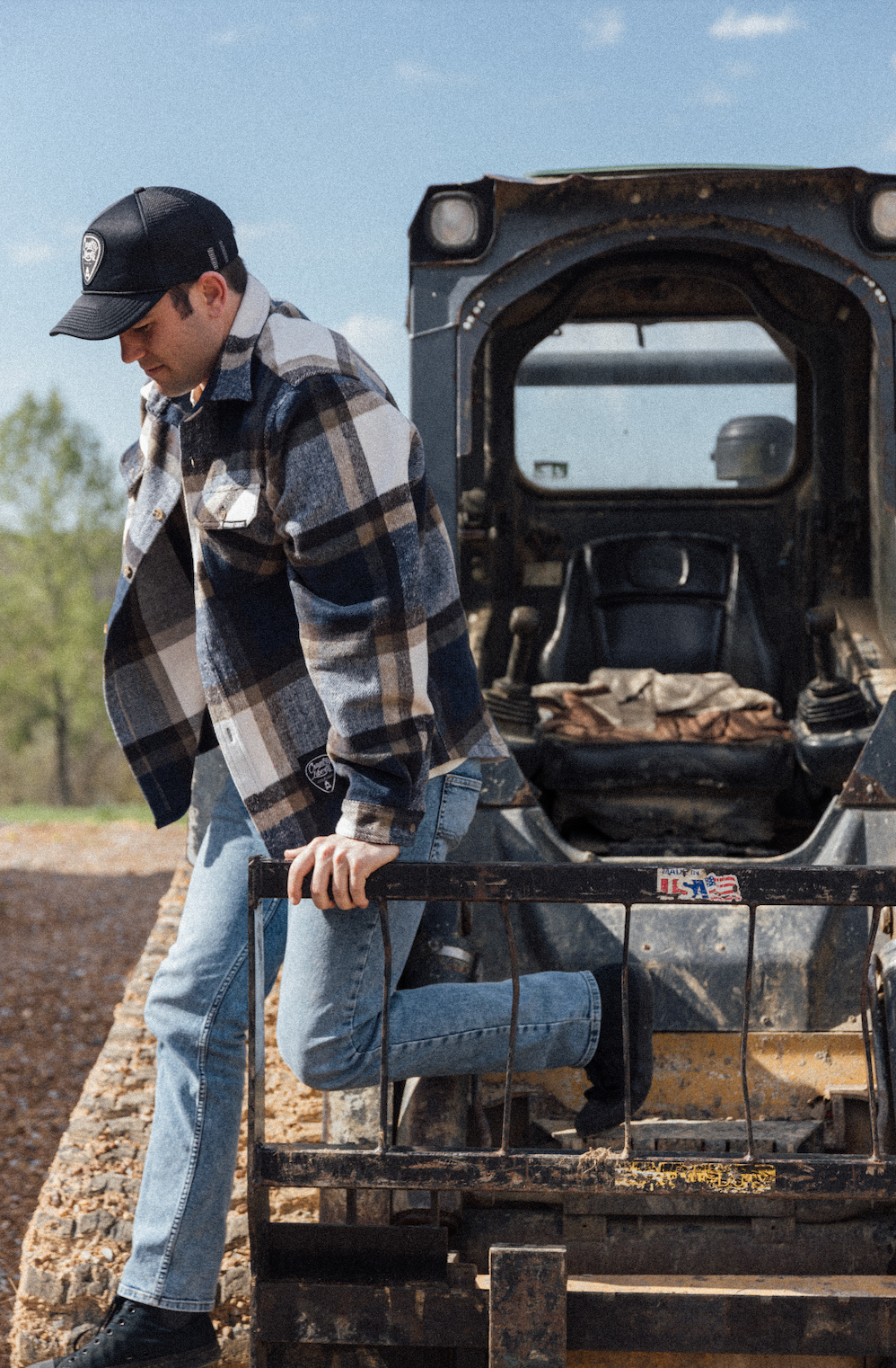 Country Liberty Navy Plaid Shacket