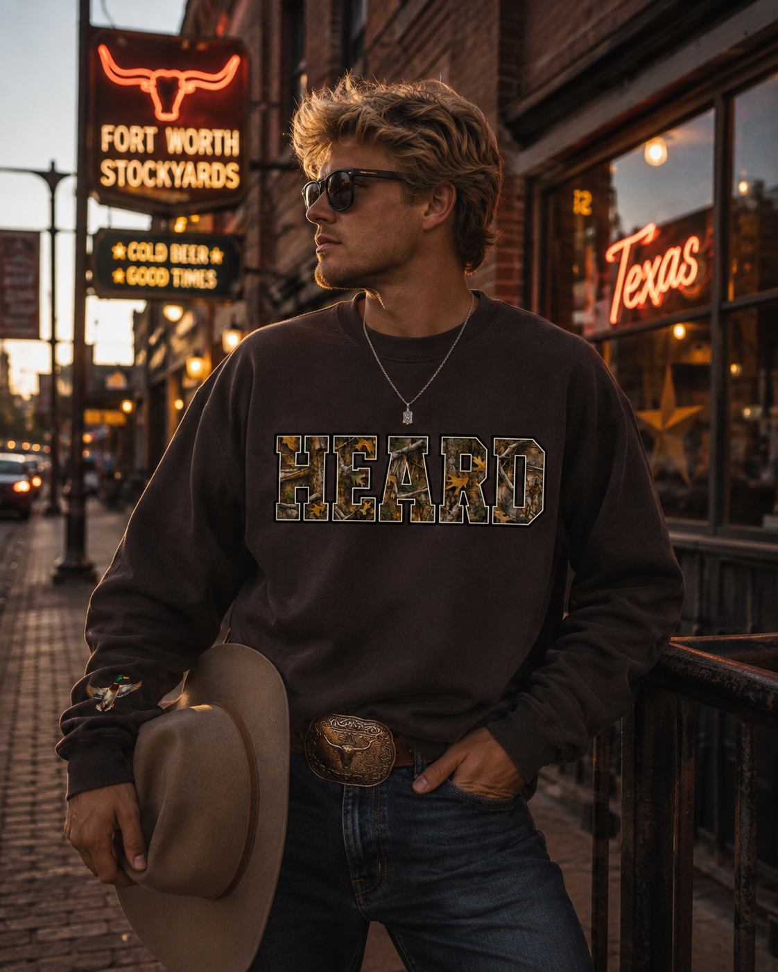 HEARD Beyond Words Dark Camo Graphic Crewneck - PRE ORDER ITEM