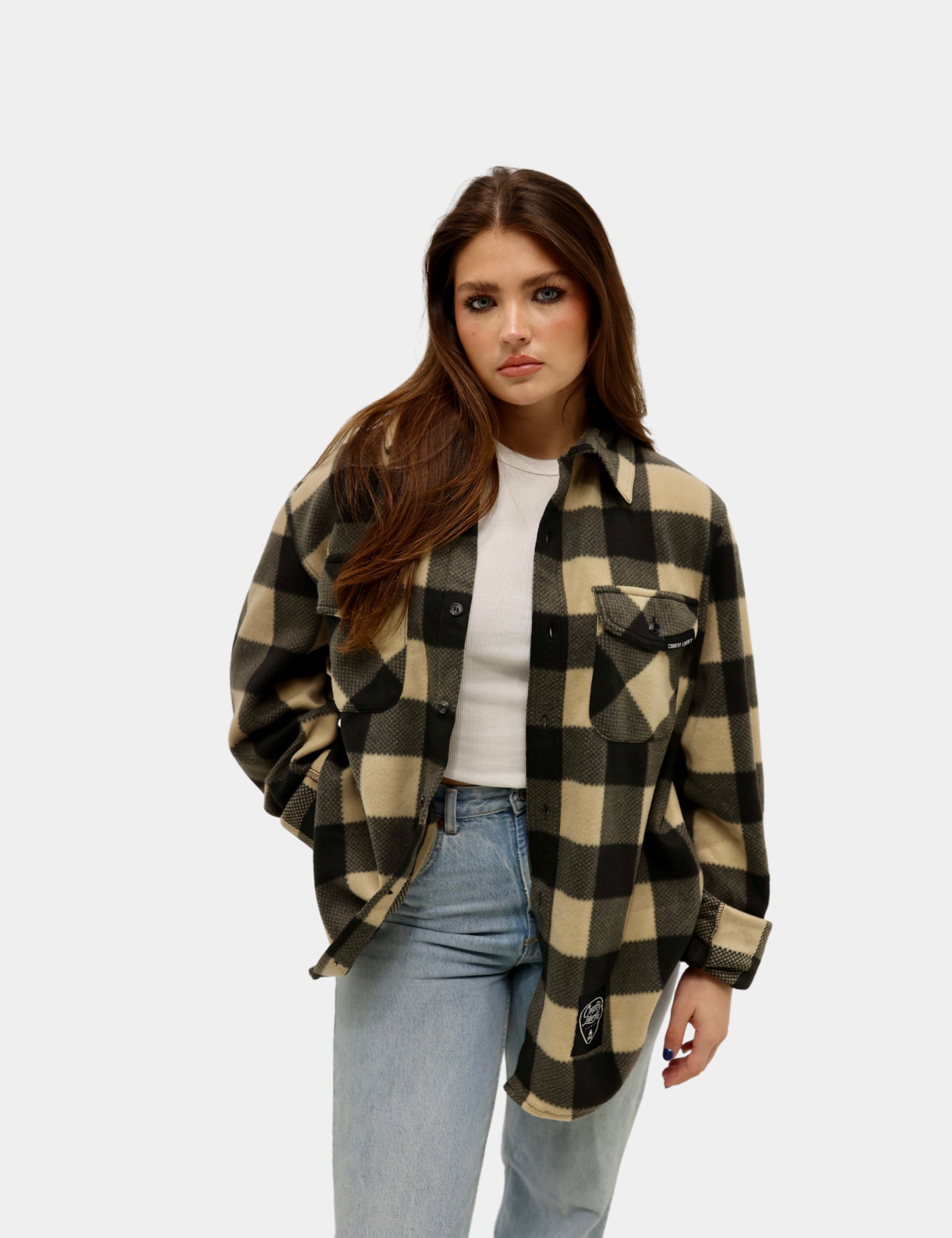 CL Oxford Tan/Brown Plaid Fleece