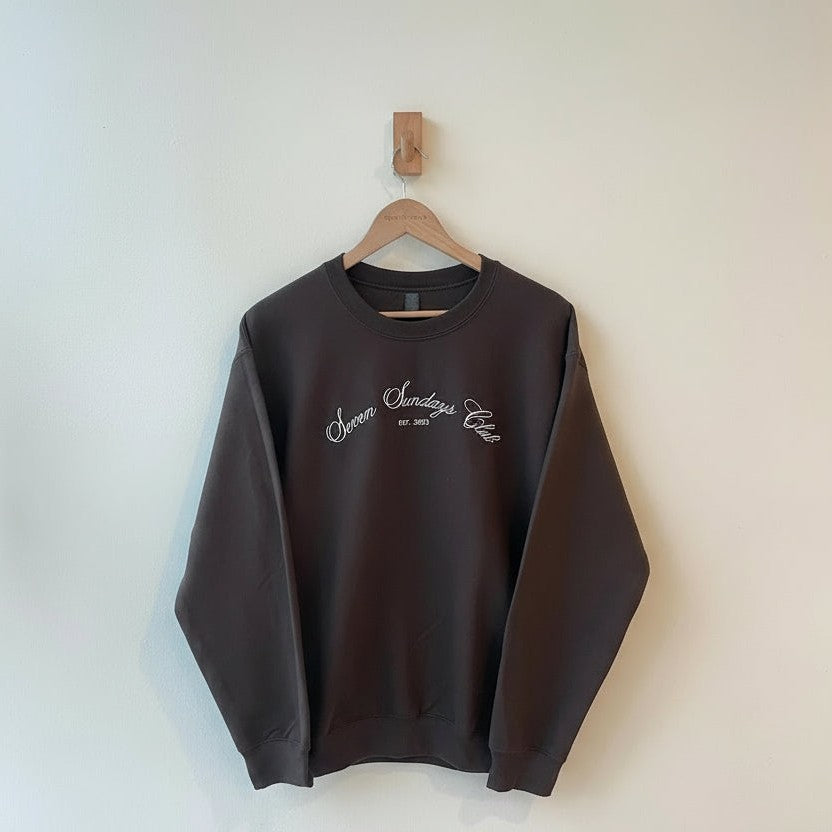 Seven Sundays Crewneck - Cocoa Brown