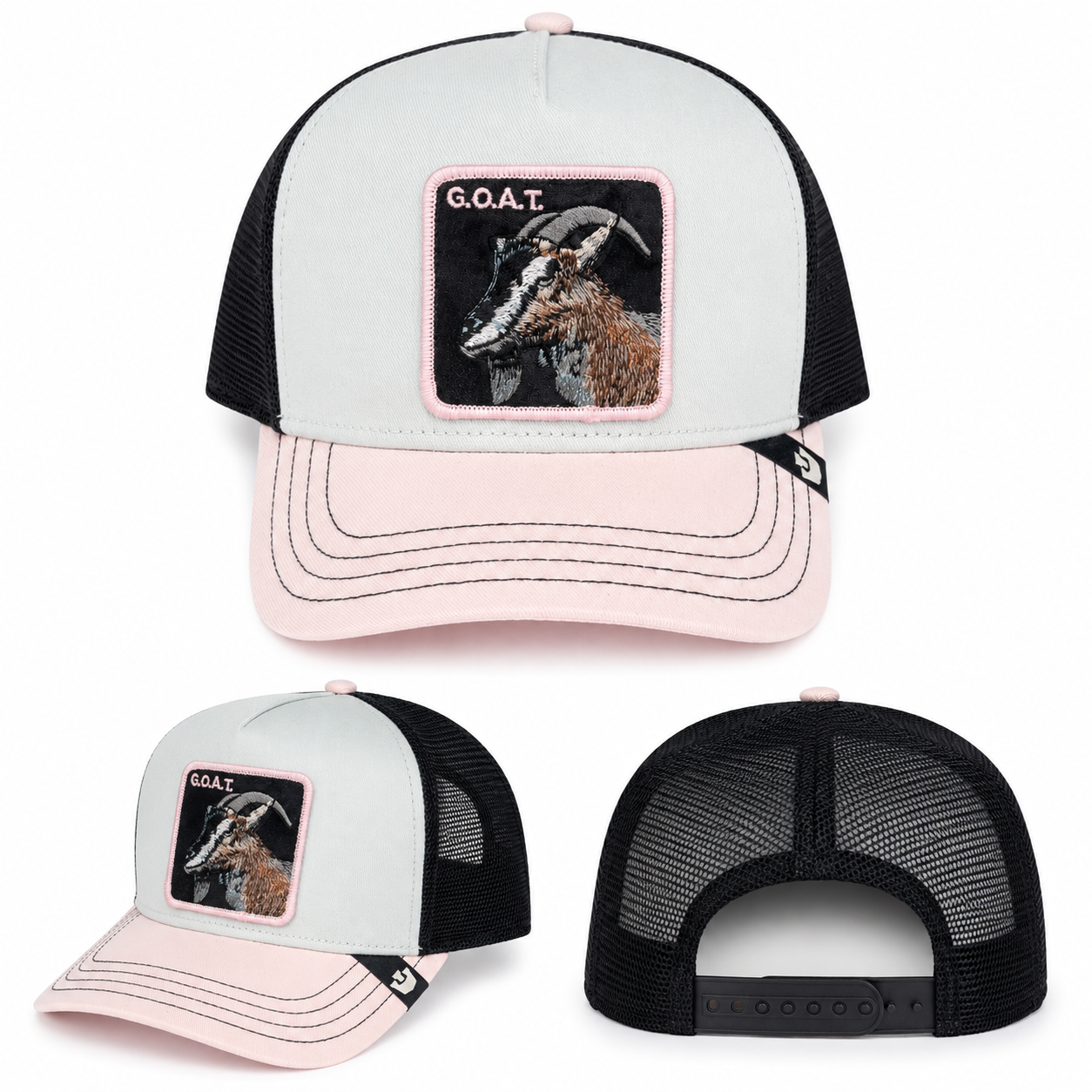 Goorin Bros Trucker Hat - Pink/Natural