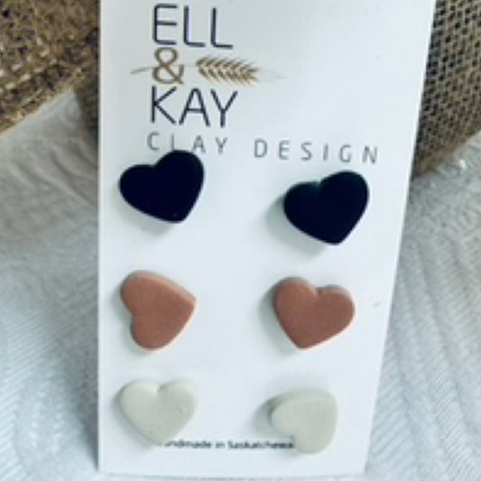 ELL & Kay Clay Designs - Trio Pack Studs