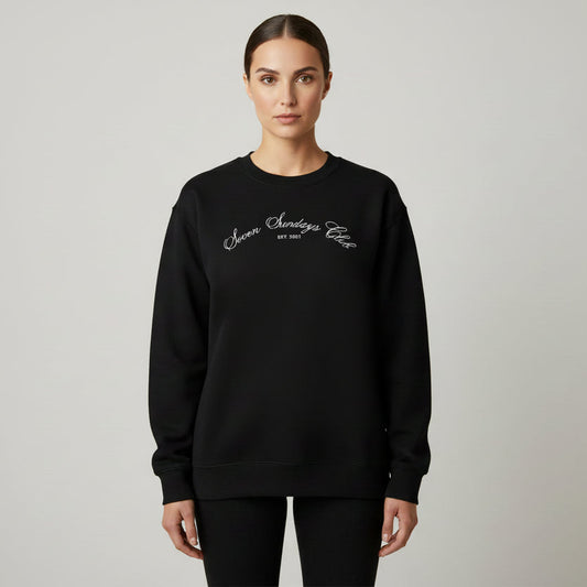 Seven Sundays Crewneck - Black