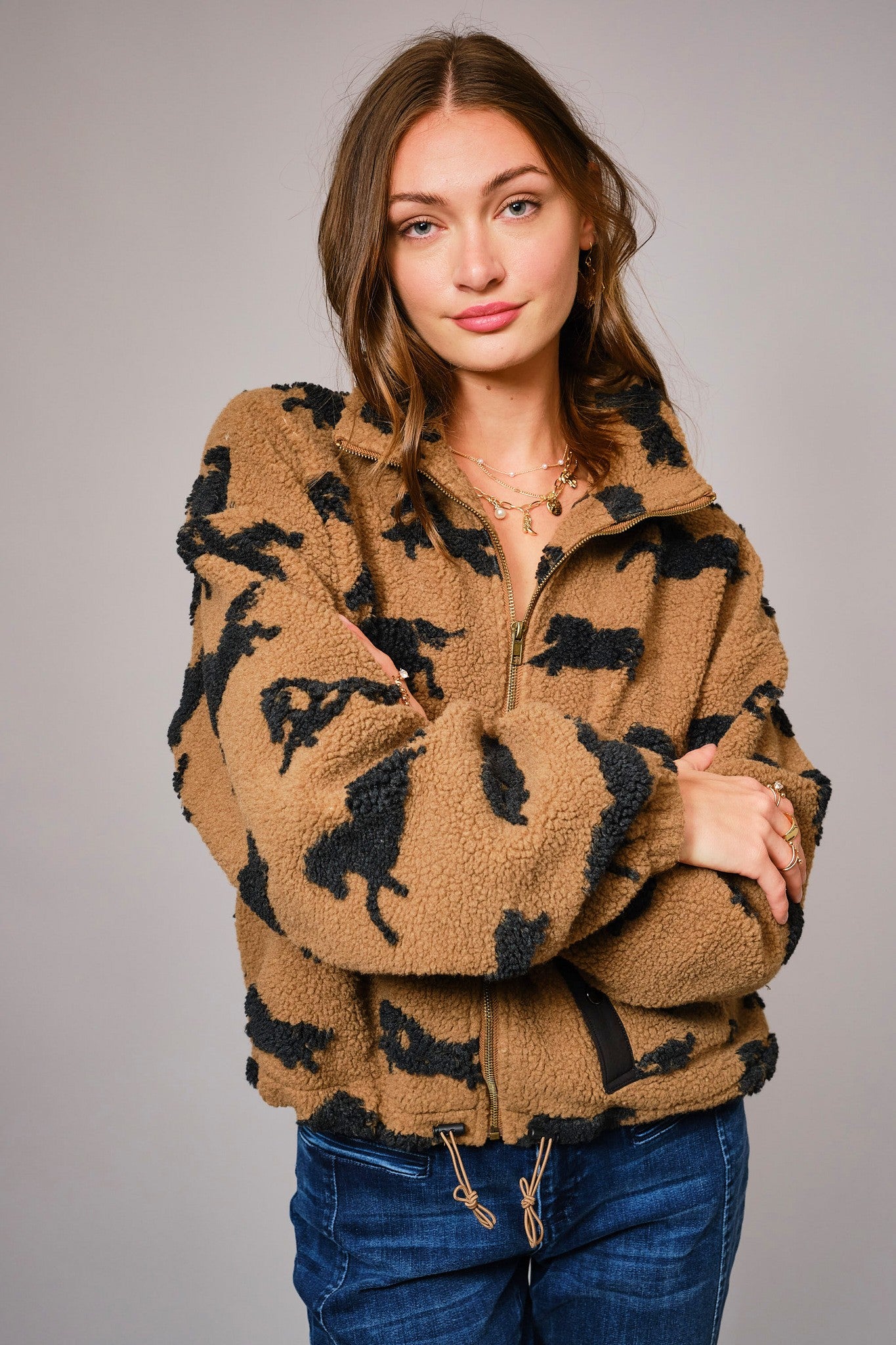 Crazy Horse Sherpa Zip up Jacket