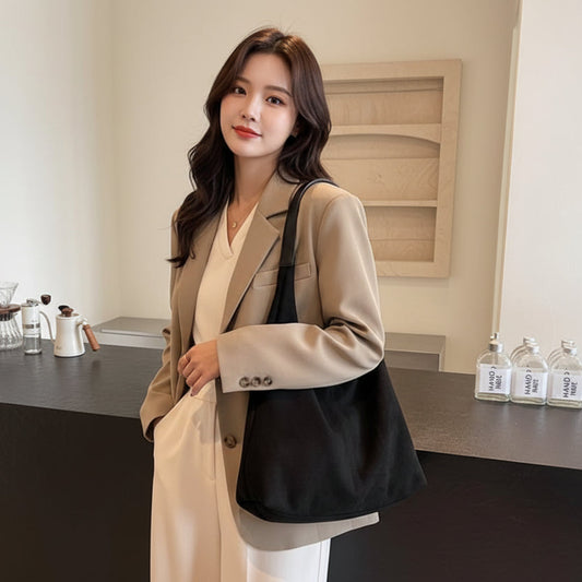 After Dark Faux Suede Tote