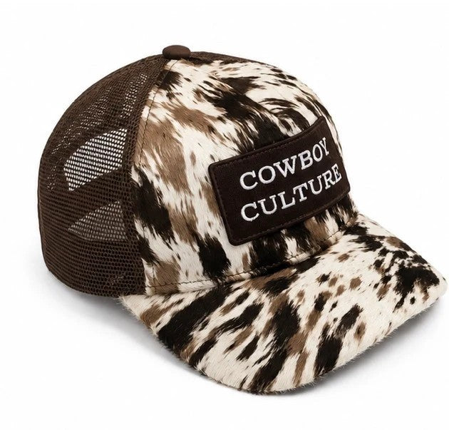 Cowboy Culture Cow Print Trucker Hat - ABN