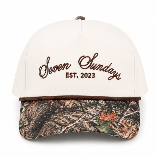 Seven Sundays Trucker Hat - White & Dark Camo