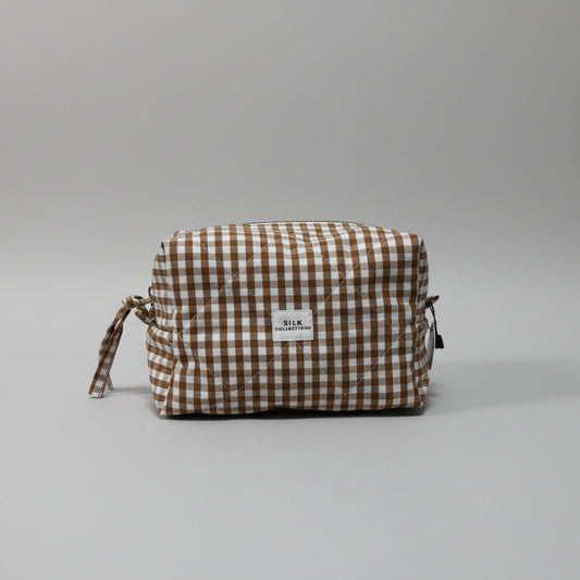Brown Sugar Gingham Cosmetic Bag