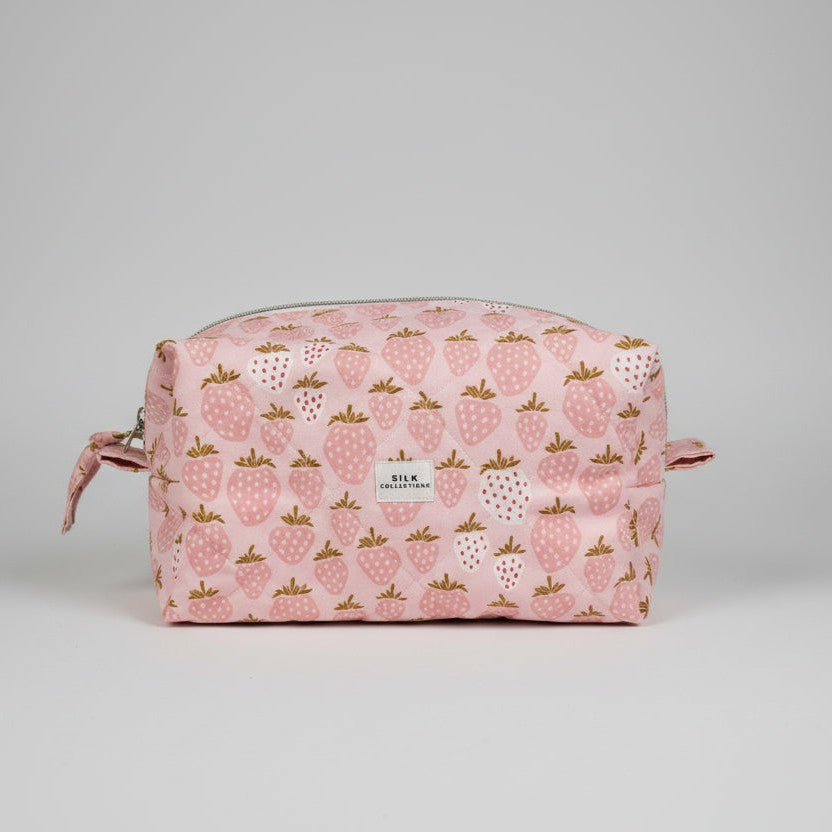 Strawberry Fields Quilted Cosmetic Bag