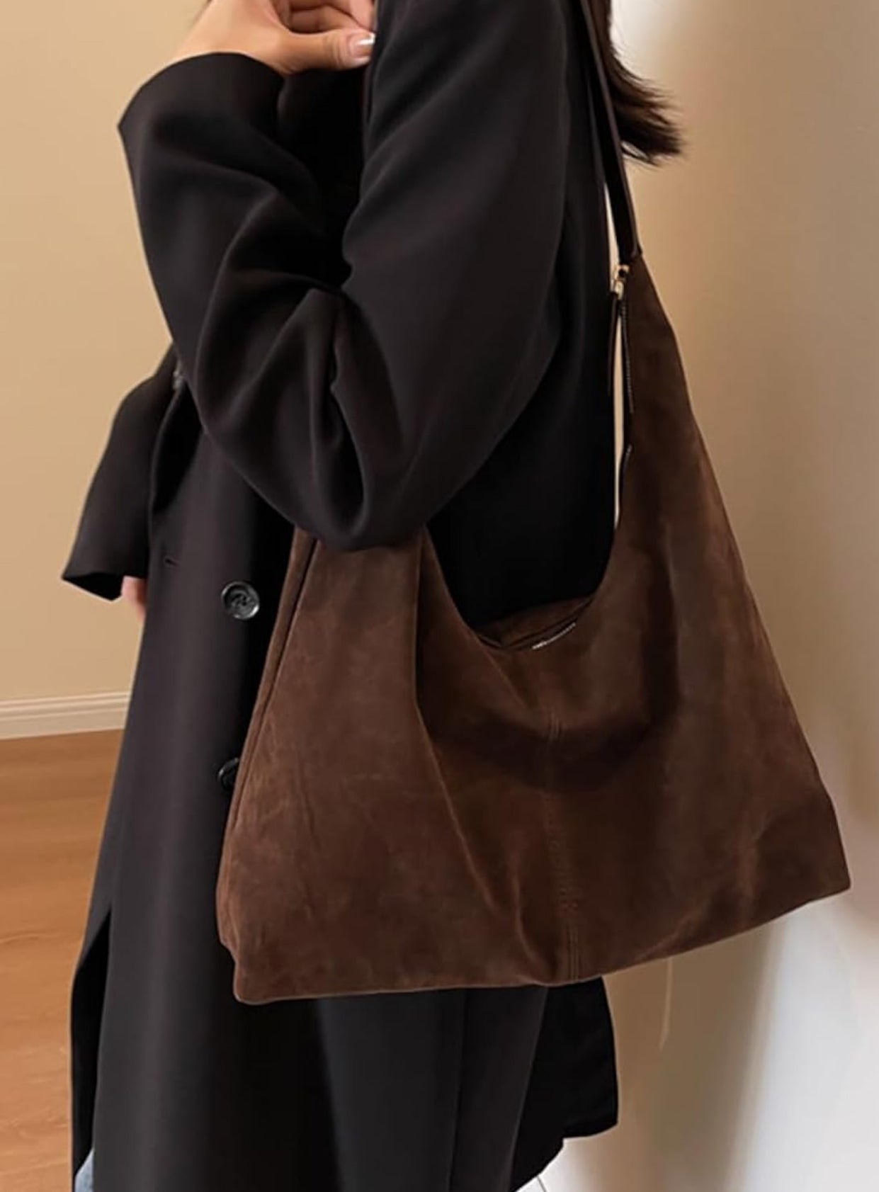 The Sienna Dusk Slouchy Faux Suede Tote