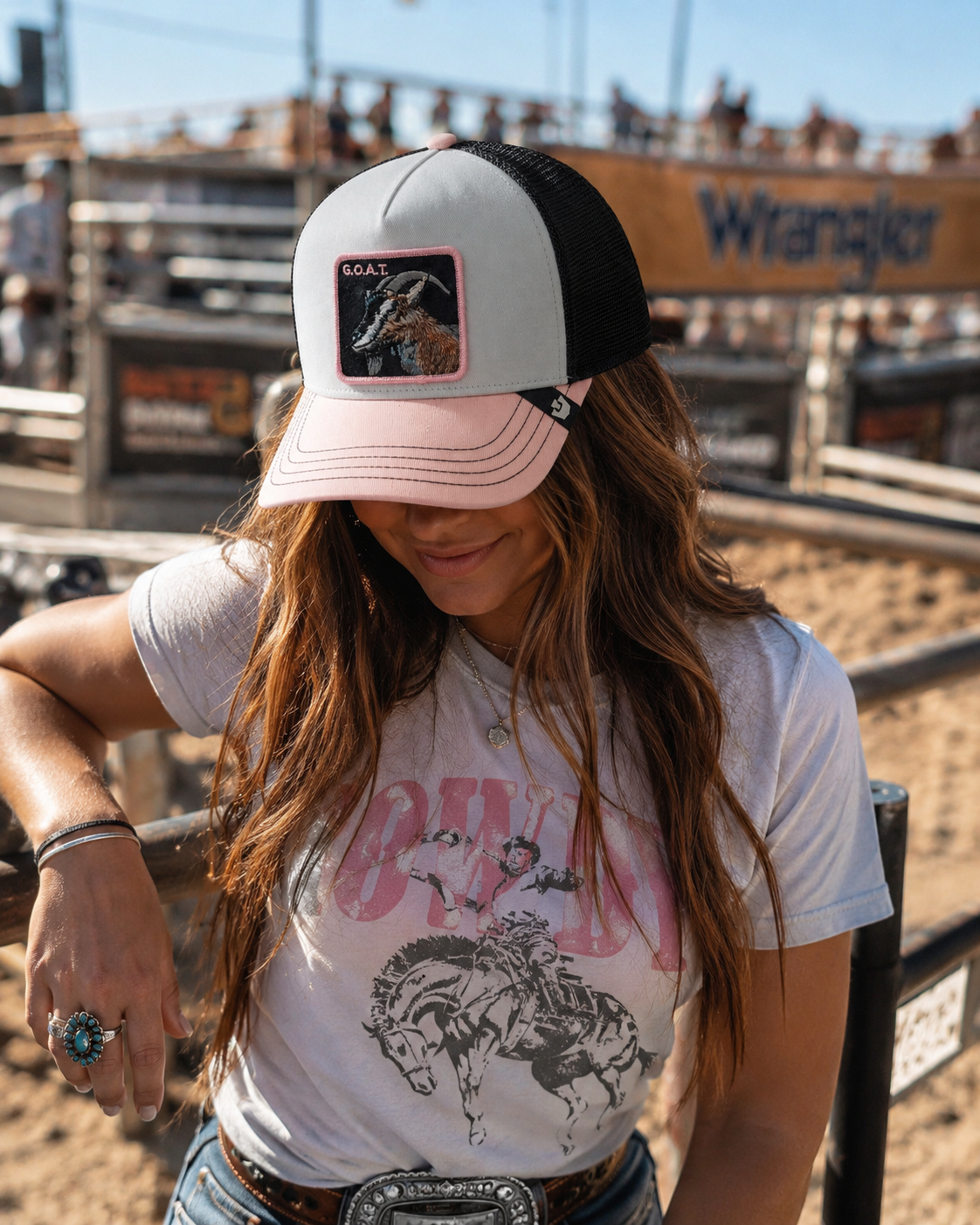 Goorin Bros Trucker Hat - Pink/Natural