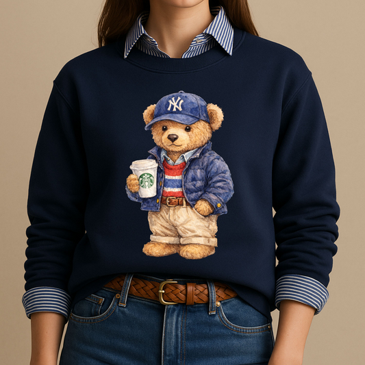 Manhattan Varsity Bear Graphic Crewneck