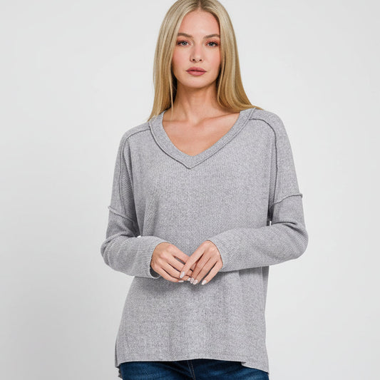 Sunday Comfort V Neck Long Sleeve