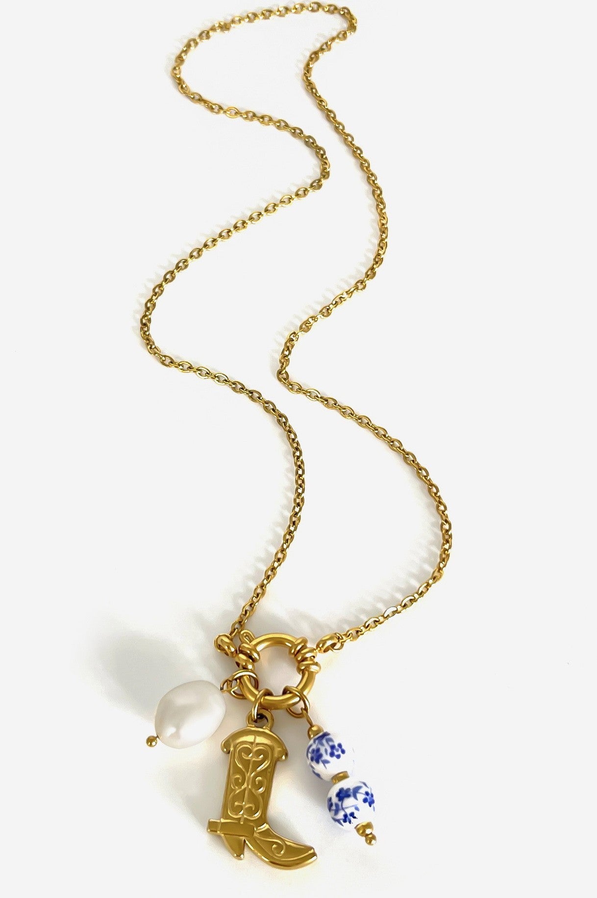 Cowboy Core Gold Charm Necklace