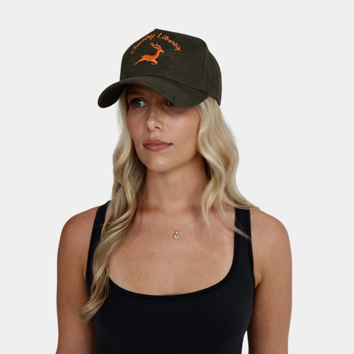 Country Liberty Solid Full Camo Deer Hat